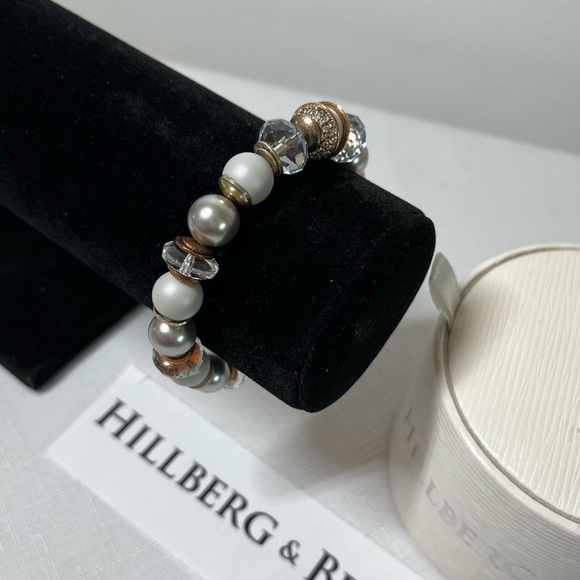 Hillberg & Berk stretch bracelet natural stones, Swarovski crystals. Versatile! - Picture 6 of 8
